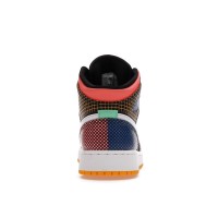Подростковые Jordan 1 Mid MMD Multi-Color Grid (GS)