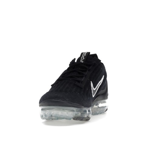 Кроссы Nike Air VaporMax 2021 FK Black Metallic Silver (W) - женская сетка размеров