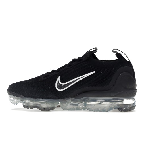 Кроссы Nike Air VaporMax 2021 FK Black Metallic Silver (W) - женская сетка размеров