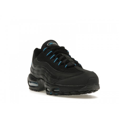 Кроссы Nike Air Max 95 Black Laser Blue - мужская сетка размеров