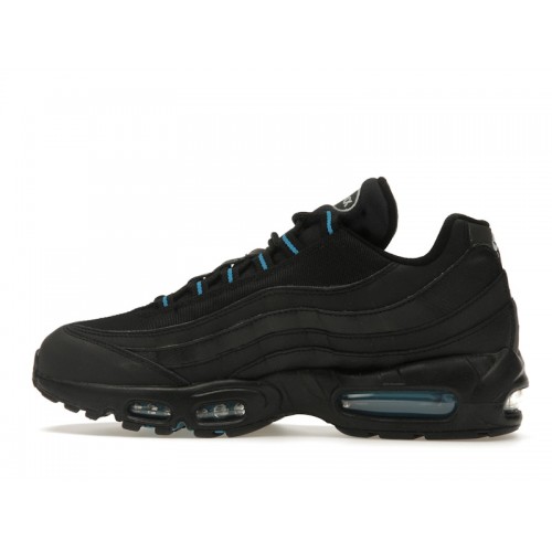 Кроссы Nike Air Max 95 Black Laser Blue - мужская сетка размеров