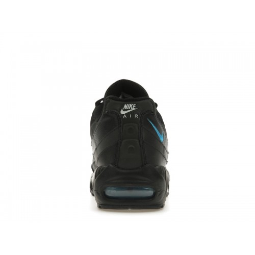 Кроссы Nike Air Max 95 Black Laser Blue - мужская сетка размеров