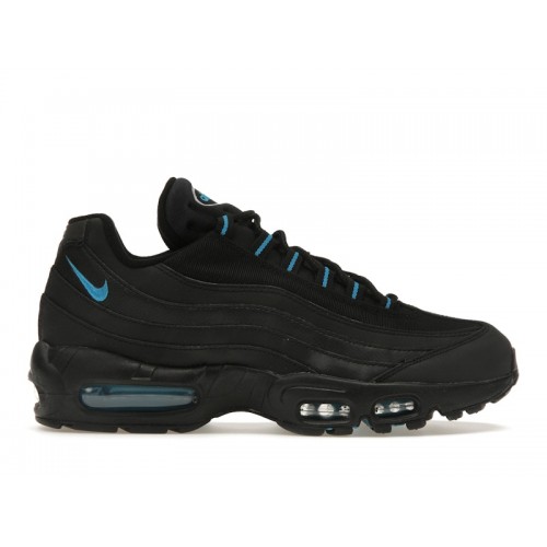 Кроссы Nike Air Max 95 Black Laser Blue - мужская сетка размеров