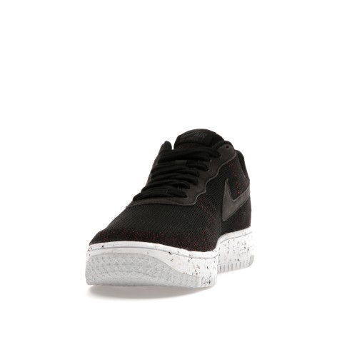 Кроссы Nike Air Force 1 Low Crater Flyknit Black White - мужская сетка размеров