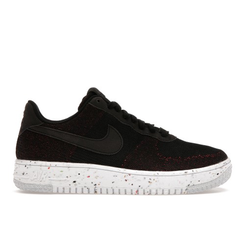 Кроссы Nike Air Force 1 Low Crater Flyknit Black White - мужская сетка размеров