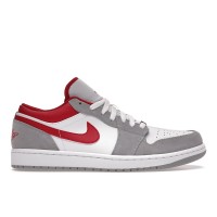 Кроссовки Jordan 1 Low SE Light Smoke Grey Gym Red
