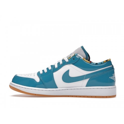Кроссы Jordan 1 Low SE Barcelona Cyber Teal - мужская сетка размеров