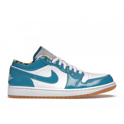 Кроссы Jordan 1 Low SE Barcelona Cyber Teal - мужская сетка размеров