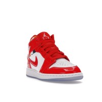Подростковые Jordan 1 Mid Barcelona Sweater Red Patent (GS)