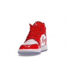 Подростковые Jordan 1 Mid Barcelona Sweater Red Patent (GS)
