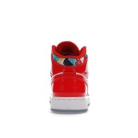 Подростковые Jordan 1 Mid Barcelona Sweater Red Patent (GS)