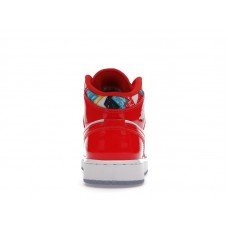 Подростковые Jordan 1 Mid Barcelona Sweater Red Patent (GS)