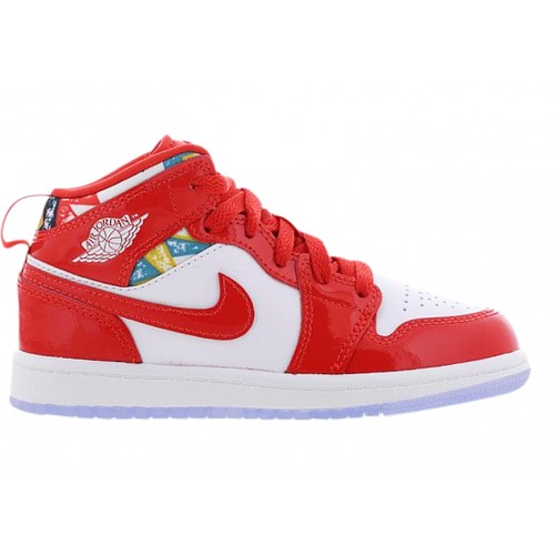 Кроссы Jordan 1 Mid SE Barcelona Sweater (PS) - подростковая сетка размеров