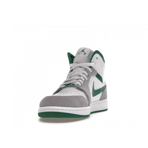 Кроссы Jordan 1 Mid SE Grey Green - мужская сетка размеров