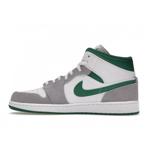 Кроссы Jordan 1 Mid SE Grey Green - мужская сетка размеров