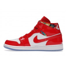 Jordan 1 Mid Barcelona Sweater Red Patent