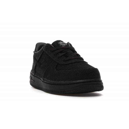 Кроссы Nike Air Force 1 Low Stussy Black (TD) - детская сетка размеров