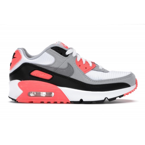 Кроссы Nike Air Max 90 Infrared (2020) (GS) - подростковая сетка размеров