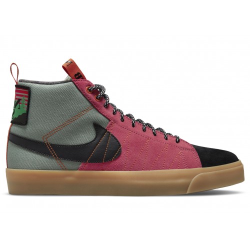 Кроссы Nike SB Zoom Blazer Mid PRM Acclimate Jade Smoke - мужская сетка размеров