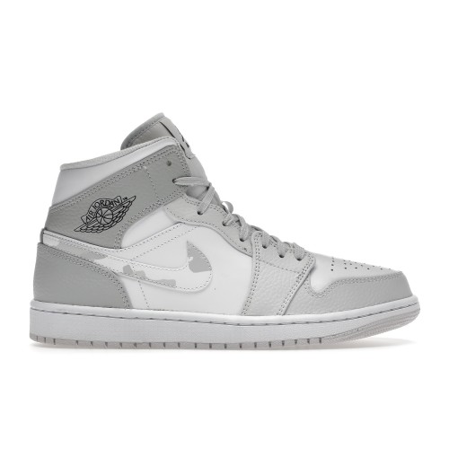 Кроссы Jordan 1 Mid Grey Camo - мужская сетка размеров