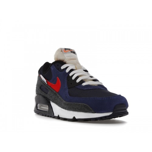 Кроссы Nike Air Max 90 SE Running Club Deep Royal - мужская сетка размеров