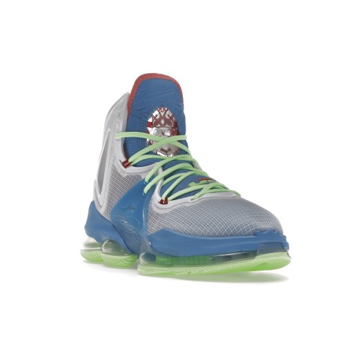 Кроссы Nike LeBron 19 Dutch Blue Lime Glow - мужская сетка размеров