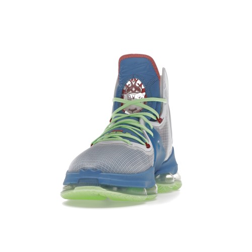 Кроссы Nike LeBron 19 Dutch Blue Lime Glow - мужская сетка размеров