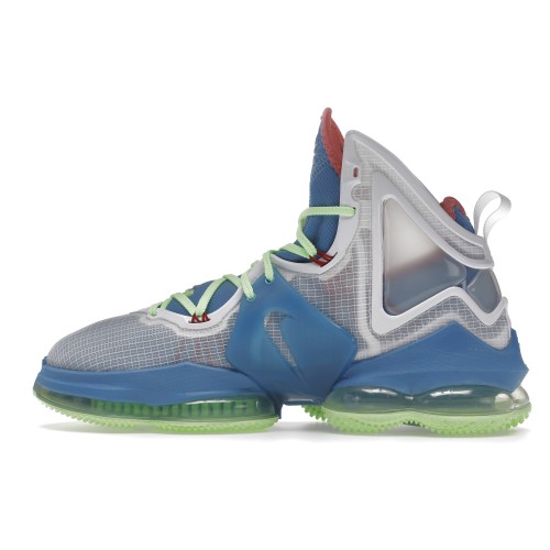 Кроссы Nike LeBron 19 Dutch Blue Lime Glow - мужская сетка размеров