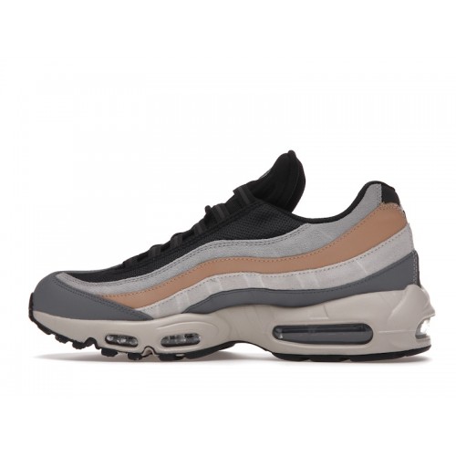 Кроссы Nike Air Max 95 Black Beige Grey - мужская сетка размеров