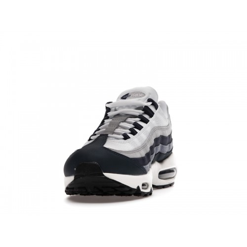 Кроссы Nike Air Max 95 Navy Grey White - мужская сетка размеров