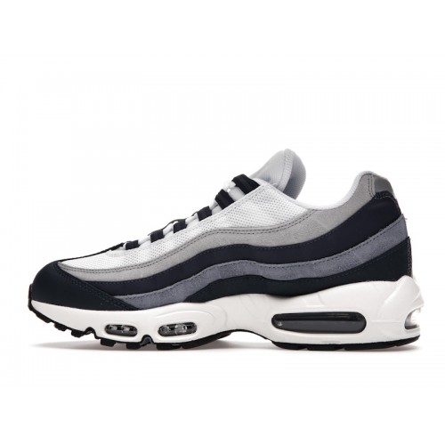 Кроссы Nike Air Max 95 Navy Grey White - мужская сетка размеров