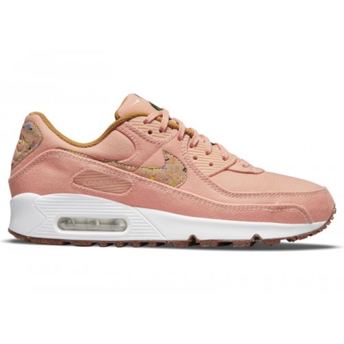 Кроссы Nike Air Max 90 SE Cork Apricot Agate White (W) - женская сетка размеров