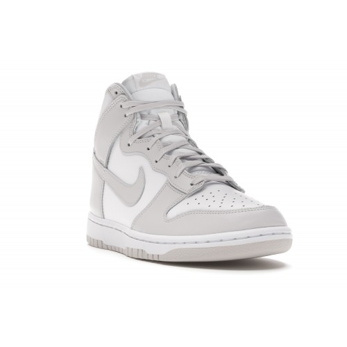 Кроссы Nike Dunk High Retro White Vast Grey (2021) - мужская сетка размеров