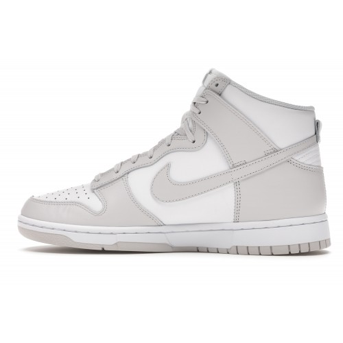 Кроссы Nike Dunk High Retro White Vast Grey (2021) - мужская сетка размеров
