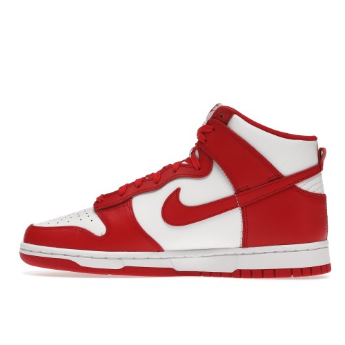 Кроссы Nike Dunk High Championship White Red - мужская сетка размеров