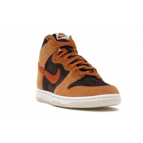Кроссы Nike Dunk High PRM Dark Russet - мужская сетка размеров