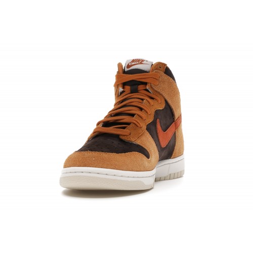 Кроссы Nike Dunk High PRM Dark Russet - мужская сетка размеров