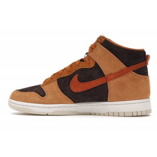 Кроссы Nike Dunk High PRM Dark Russet - мужская сетка размеров