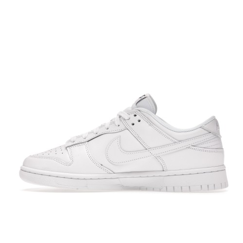 Кроссы Nike Dunk Low Triple White (2021) (W) - женская сетка размеров