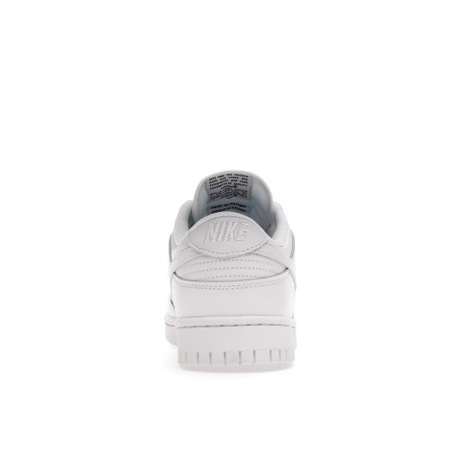 Кроссы Nike Dunk Low Triple White (2021) (W) - женская сетка размеров