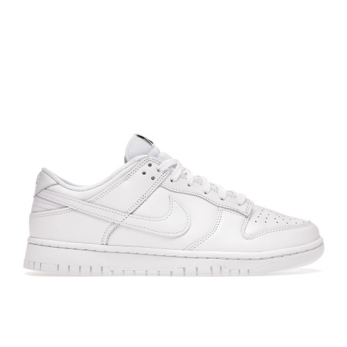 Кроссы Nike Dunk Low Triple White (2021) (W) - женская сетка размеров