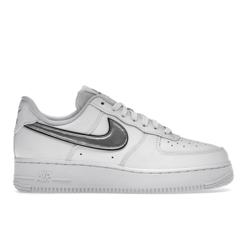 Кроссы Nike Air Force 1 Low 07 Essential White Metallic Silver Black (W) - женская сетка размеров