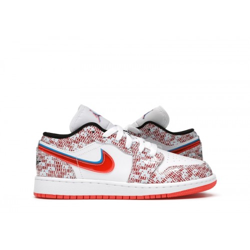 Air Jordan 1 Low SE GS Take Flight - подростковая сетка размеров