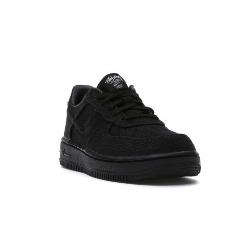 Кроссы Nike Air Force 1 Low Stussy Black (PS) - детская сетка размеров