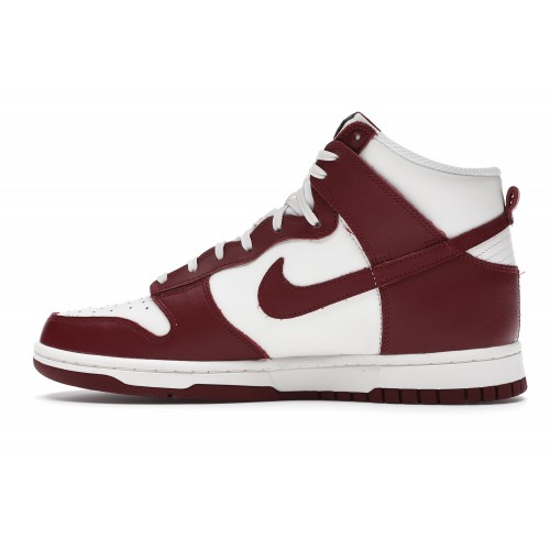 Кроссы Nike Dunk High Sail Team Red (W) - женская сетка размеров