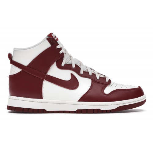 Кроссы Nike Dunk High Sail Team Red (W) - женская сетка размеров
