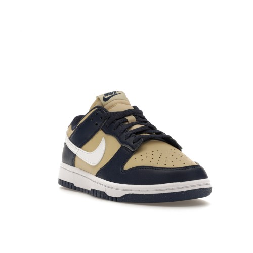 Кроссы Nike Dunk Low Next Nature Midnight Navy Gold (W) - женская сетка размеров