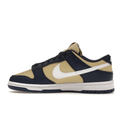 Кроссы Nike Dunk Low Next Nature Midnight Navy Gold (W) - женская сетка размеров