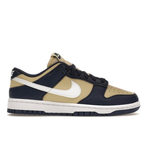 Кроссы Nike Dunk Low Next Nature Midnight Navy Gold (W) - женская сетка размеров