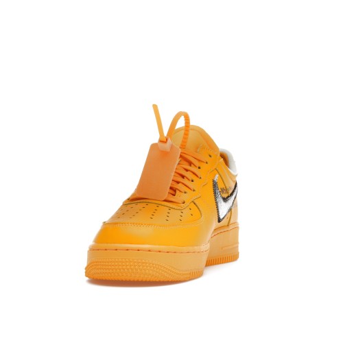 Кроссы Nike Air Force 1 Low Off-White ICA University Gold - мужская сетка размеров